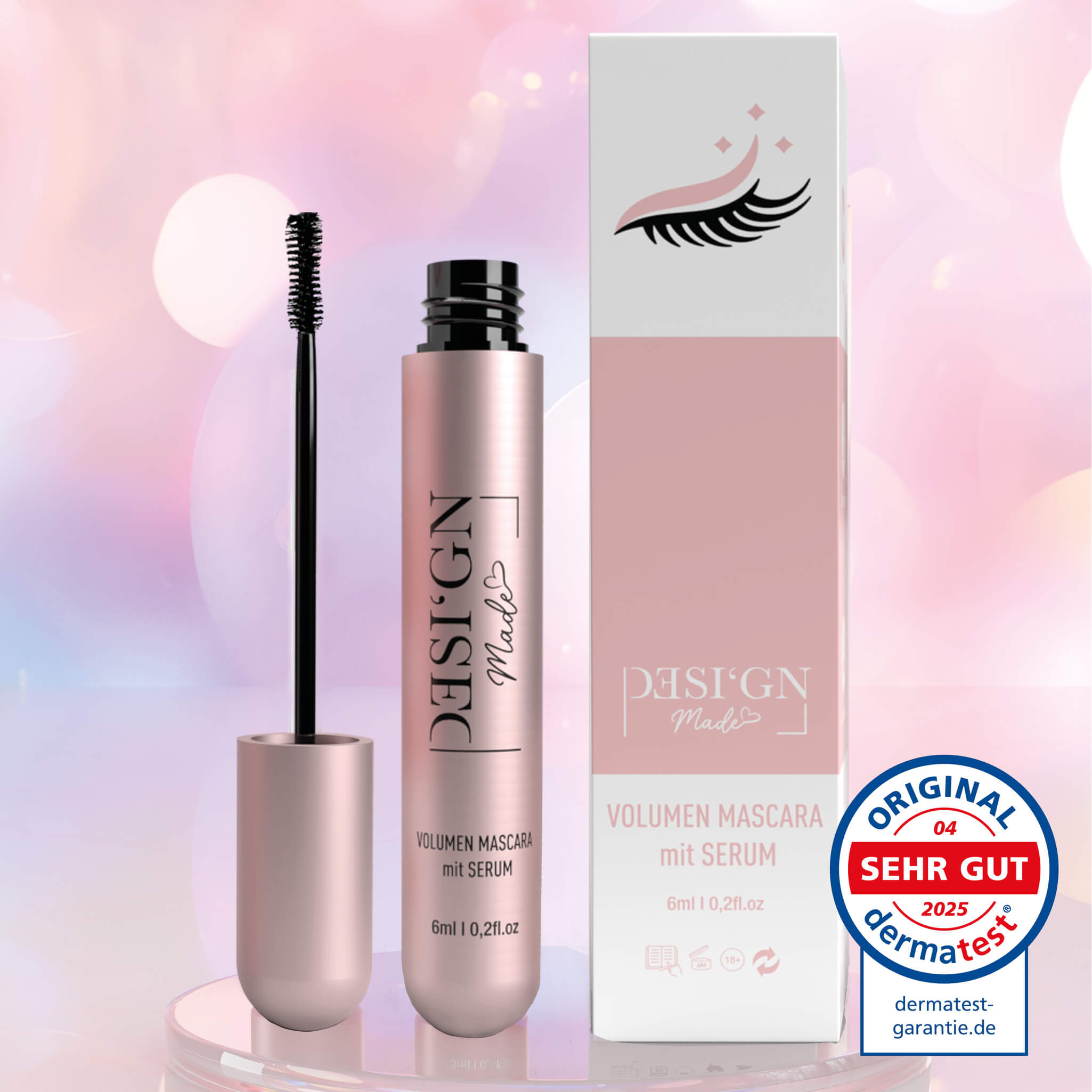 VOLUMEN MASCARA MIT WACHSTUMSERUM 6ML - DESI'GN MADE